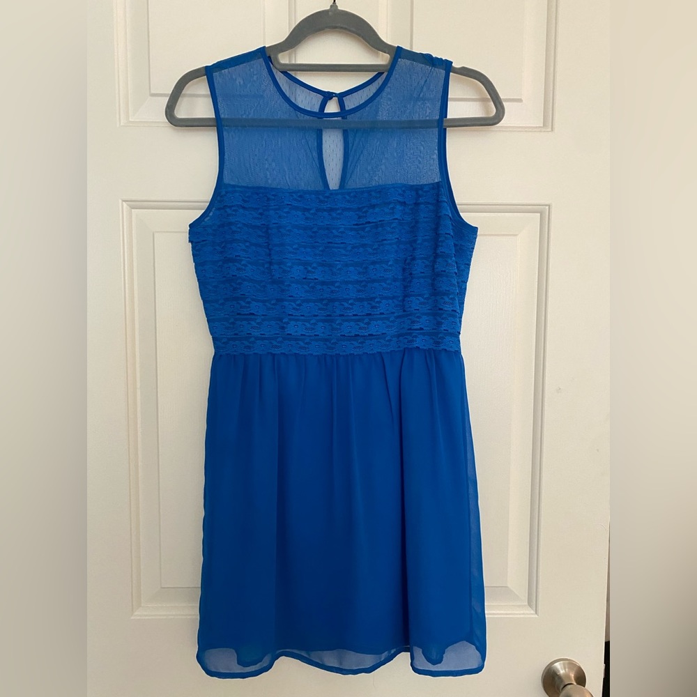 Blue Formal Mini Dress (Cotton Candy)
